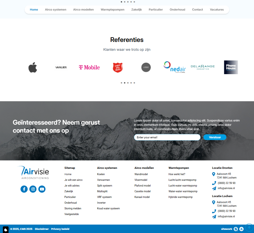 Airvisie website